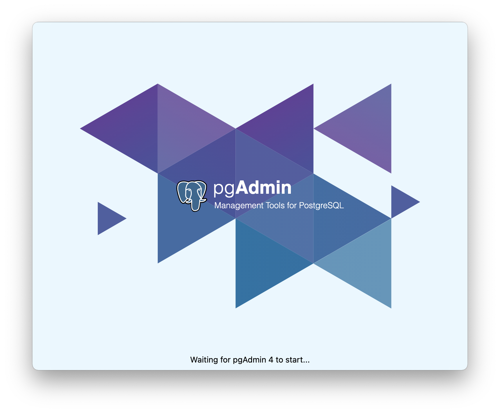 pgadmin splash screen